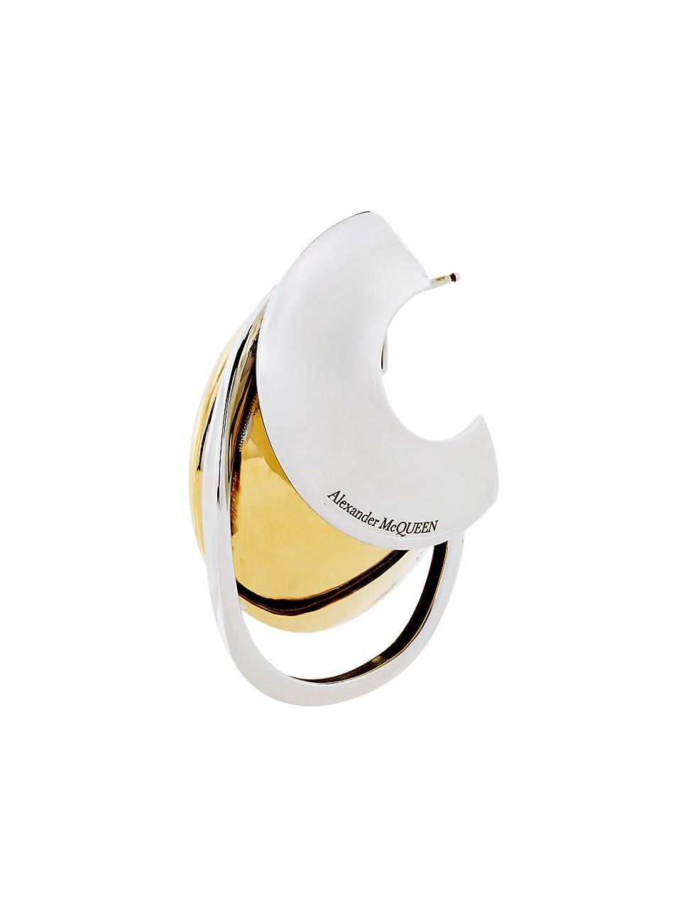 Womens Two-Tone Triple-Hoop Earring Product Image