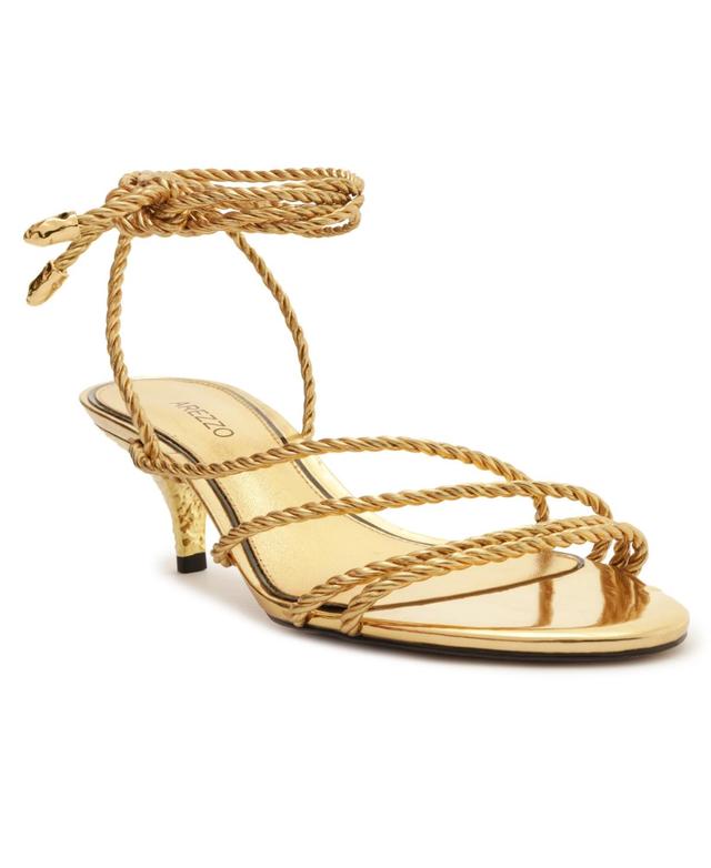 Arezzo Womens The Campaign Mid Stiletto Lace-Up Sandals Product Image