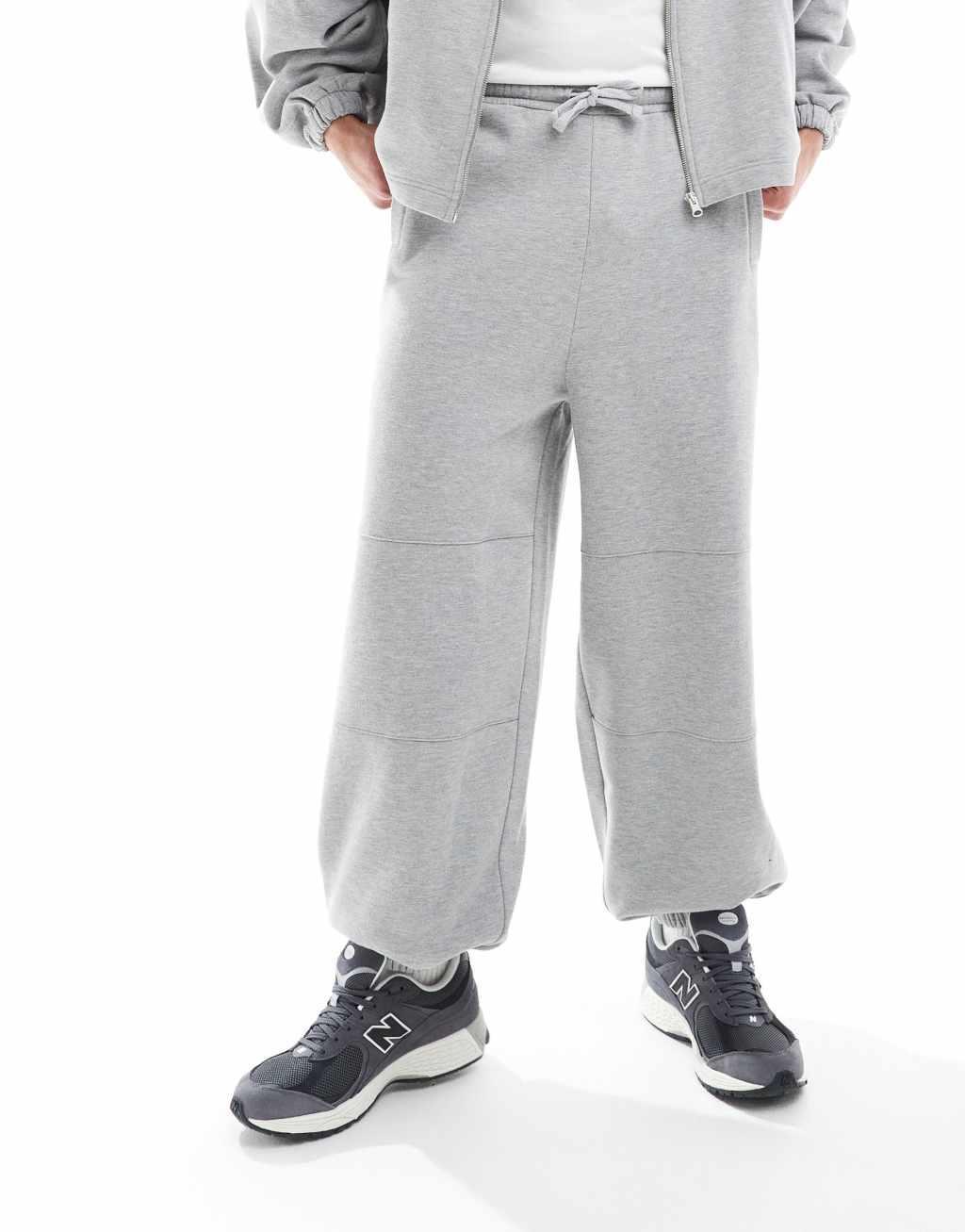 ASOS DESIGN balloon sweatpants in gray Product Image