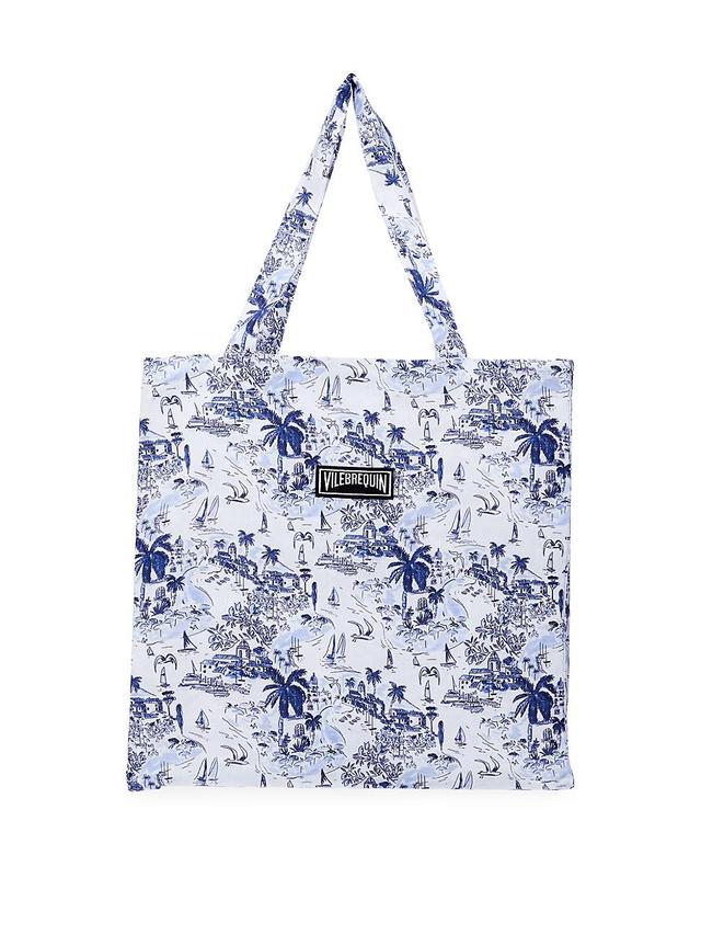 Mens Babel Graphic-Print Linen Tote Bag Product Image