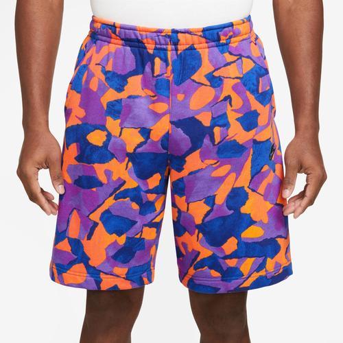 Nike Mens Nike Club FT Shorts - Mens Purple/Black Product Image