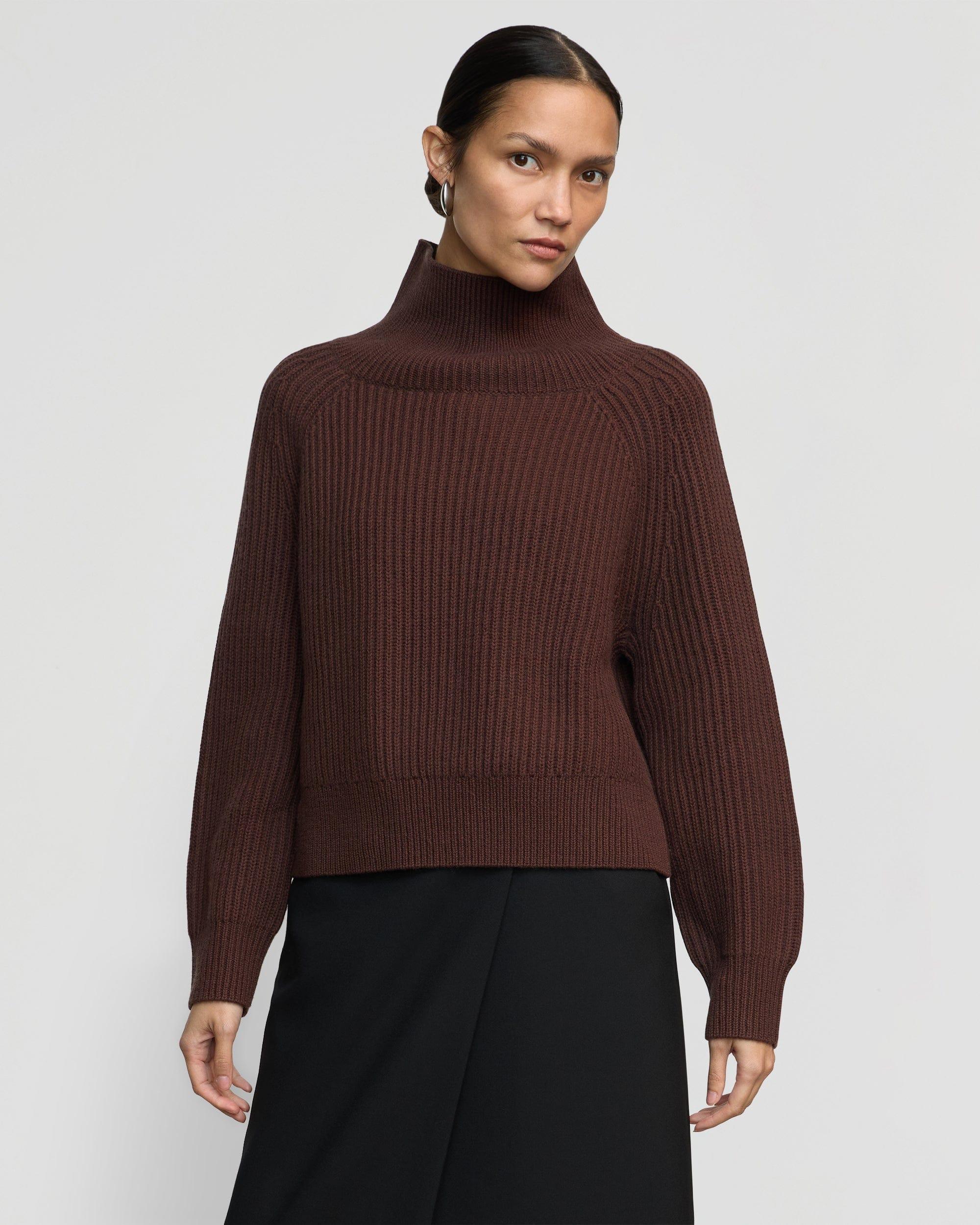 Hadeel Organic Cotton-Wool Mock-Neck Sweater Product Image