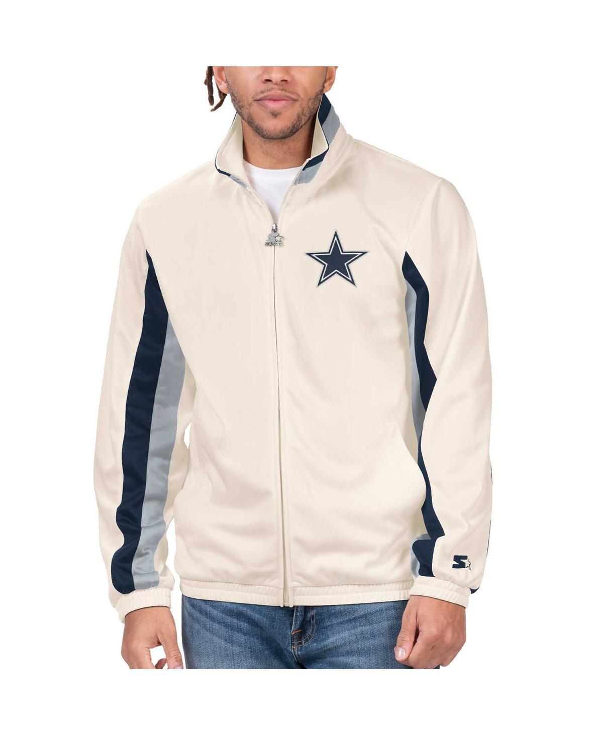 Starter Mens White Dallas Cowboys Vintage-like Rebound Full-Zip Track Jacket Product Image