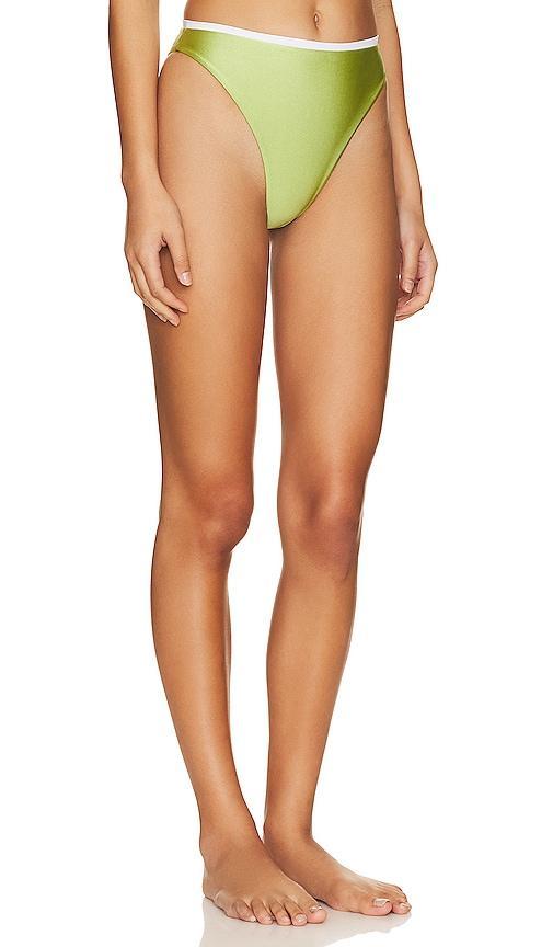 Camila Coelho Talita High Waist Bottom in Green. Product Image