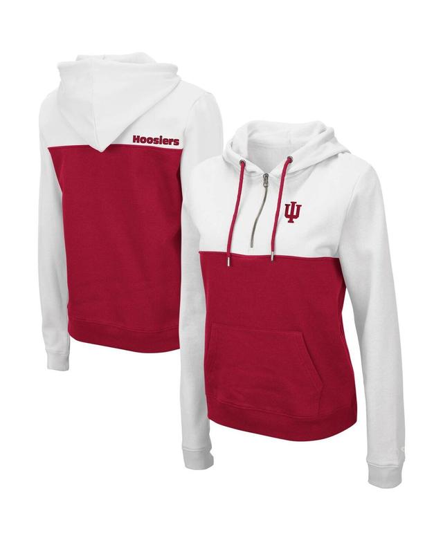 Womens Colosseum White Oklahoma Sooners Aidan Half-Zip Hoodie - White Product Image