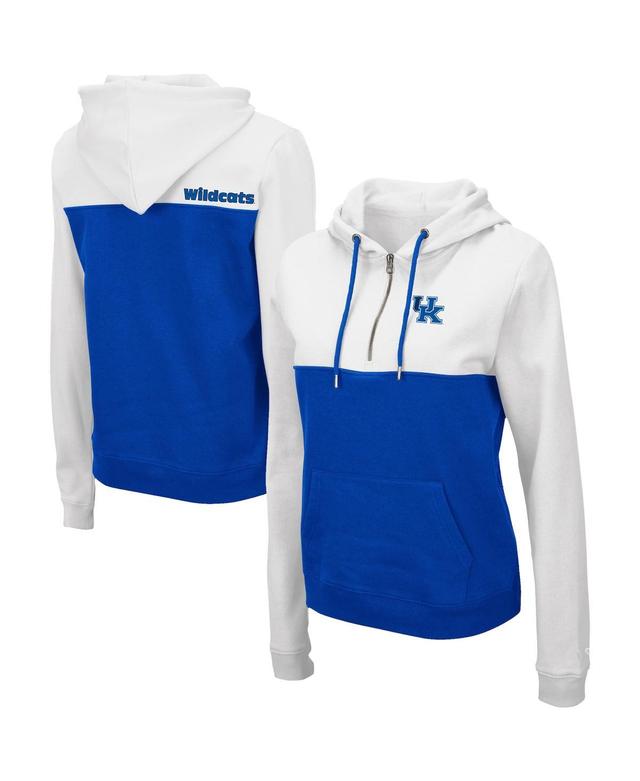 Womens Colosseum White Kentucky Wildcats Aidan Lightweight Quarter-Zip Hoodie - White Product Image