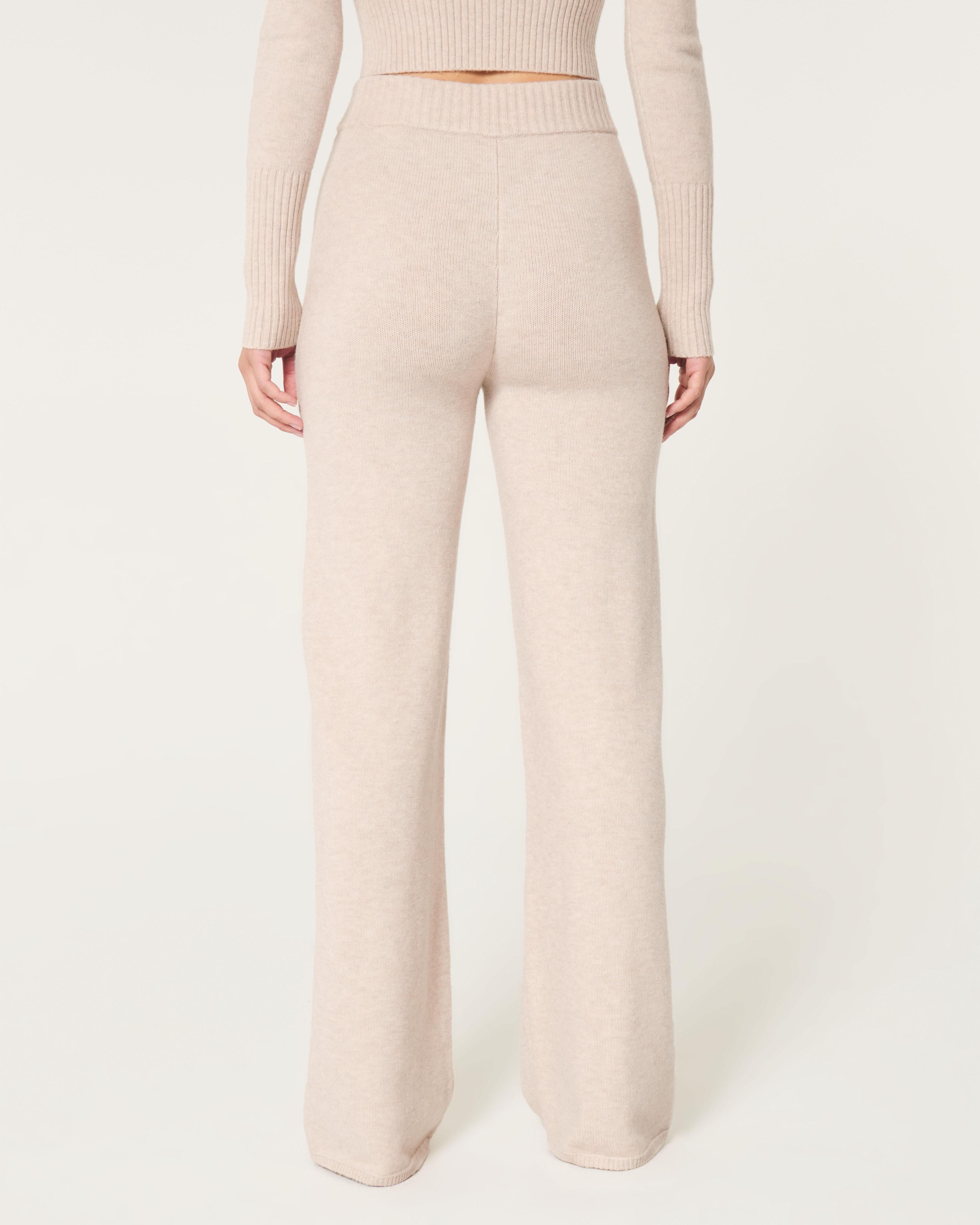 Gilly Hicks Sweater-Knit Straight Pants Product Image