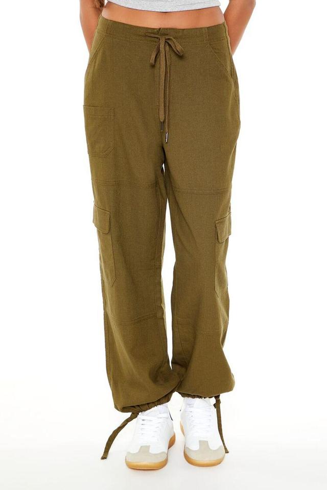 Twill Drawstring Cargo Pants | Forever 21 Product Image