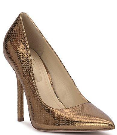 Jessica Simpson Levila Leather Stiletto Pumps Product Image