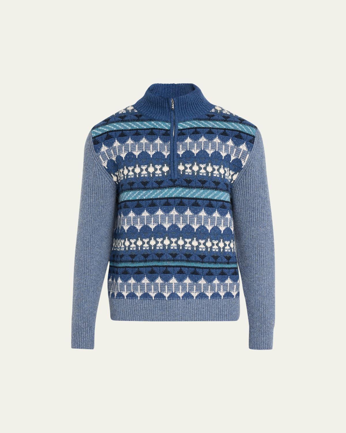 Mens Noel Cashmere Quarter-Zip Sweater Product Image