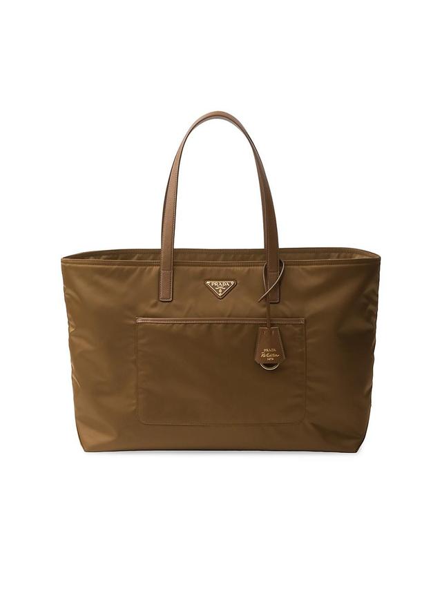 Womens Re-Edition 1978 Large Re-Nylon and Saffiano Leather Tote Bag Product Image