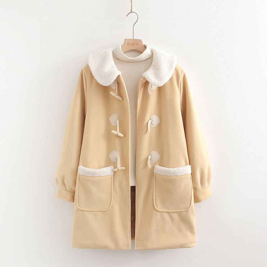 Faux Shearling Collar Duffle Coat product image