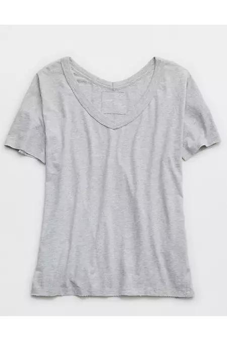 Aerie Oversized V-Neck Boyfriend T-Shirt Women's Product Image