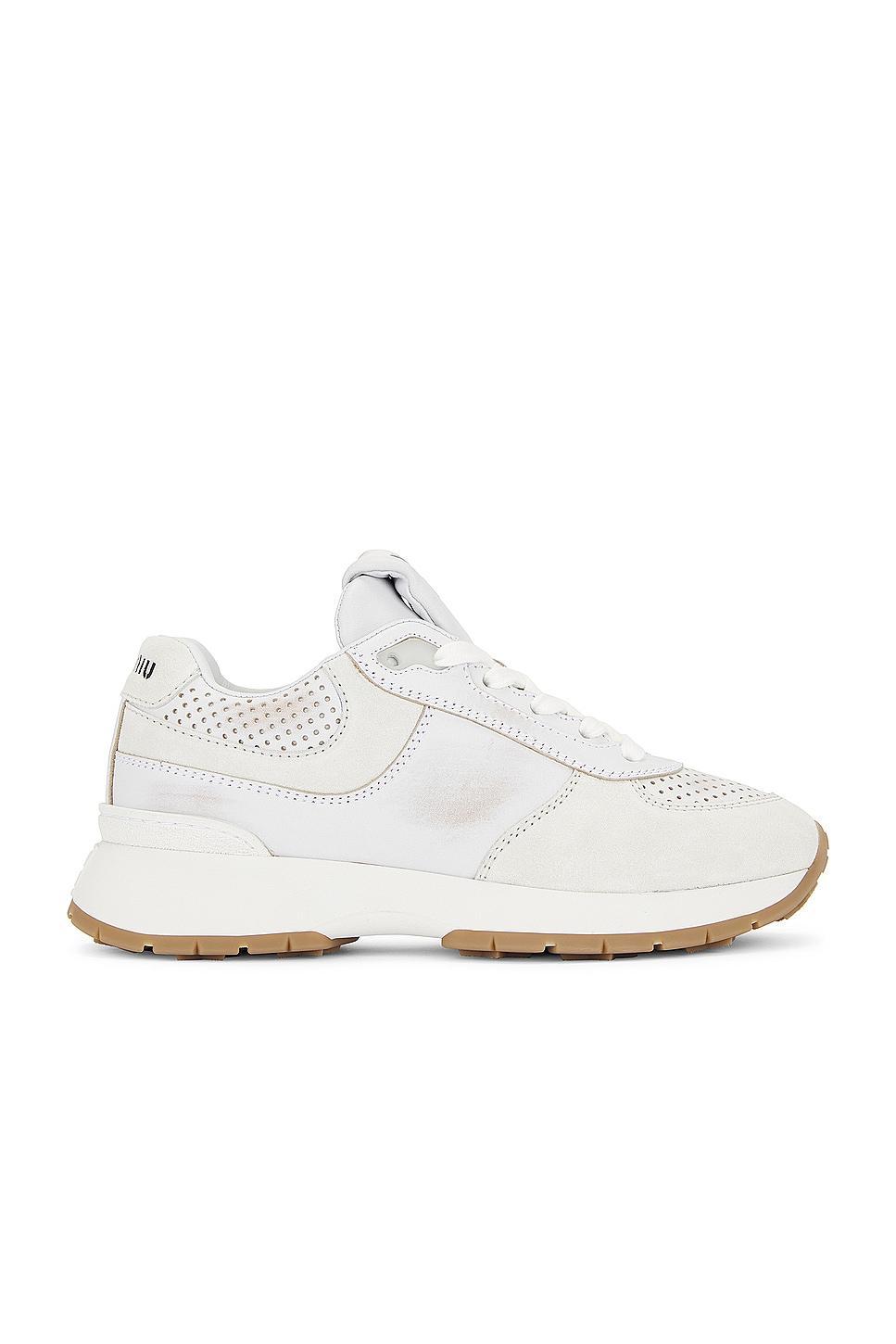 Miu Miu Leather Sneaker in White product image