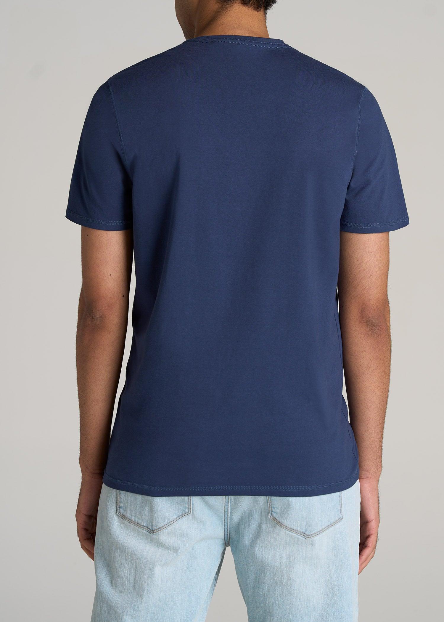 The Essential REGULAR-FIT Crew-Neck Men's Tall Tees in Navy Male Product Image