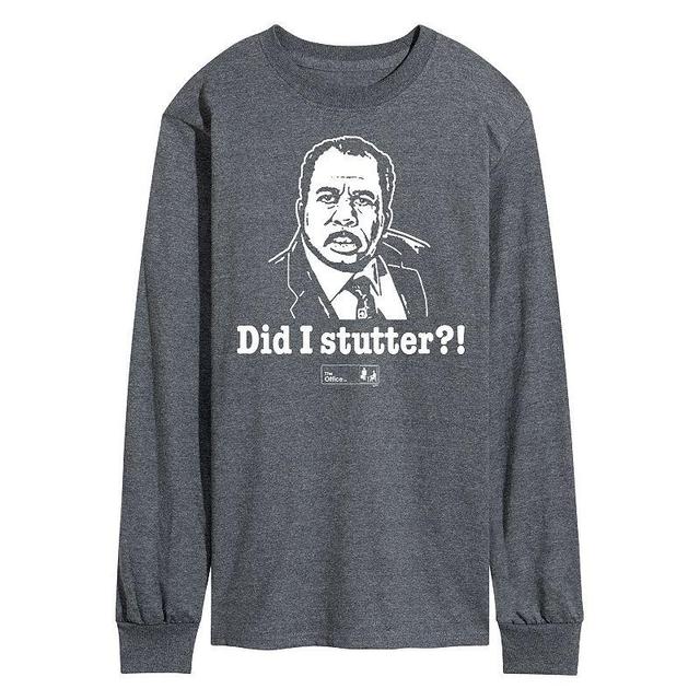 Mens The Office Did I Stutter Long Sleeve Tee Product Image