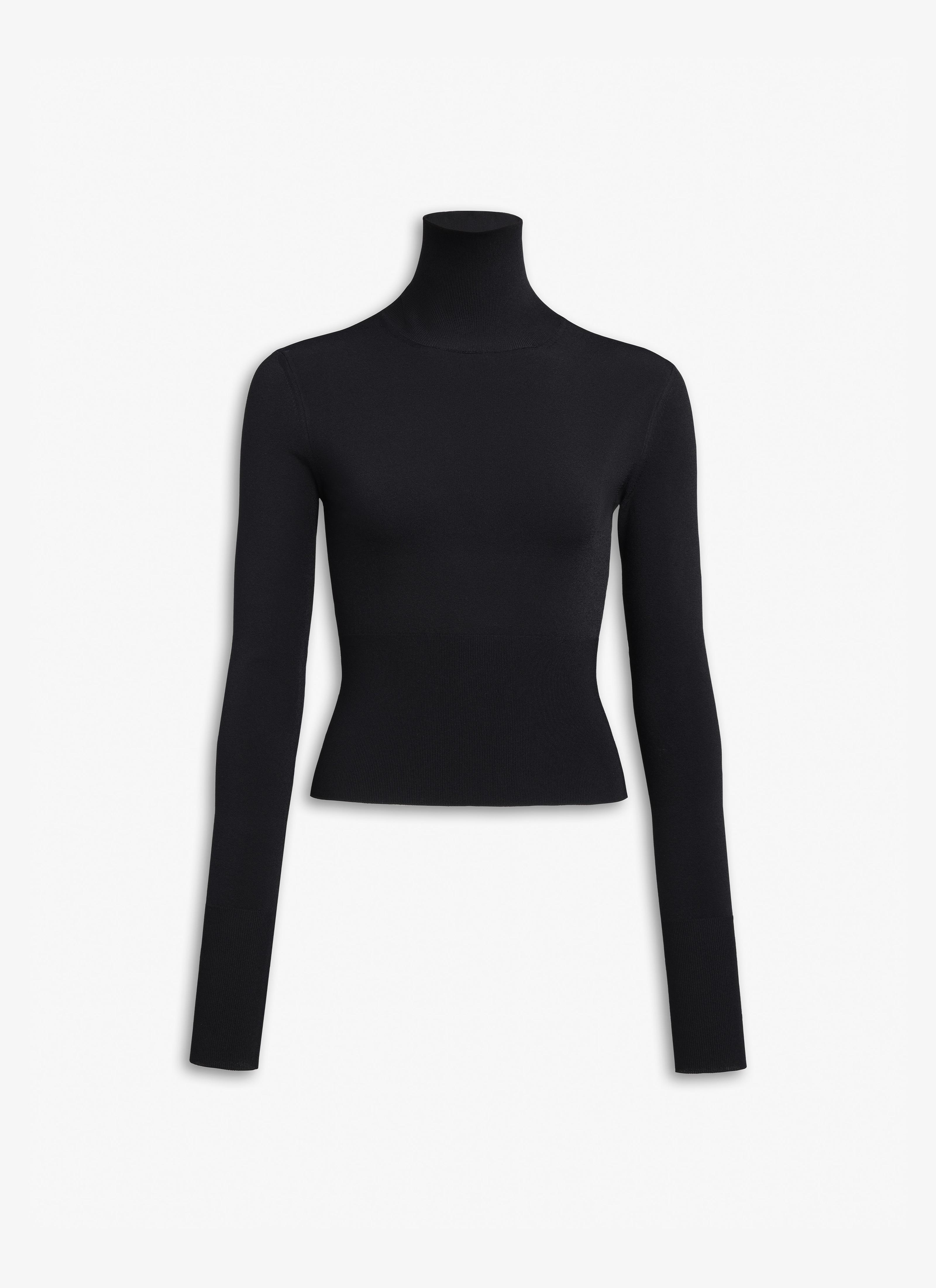 Black FINE KNIT TURTLENECK JUMPER product image