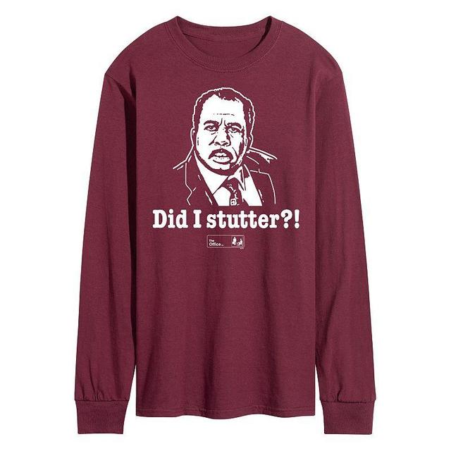 Mens The Office Did I Stutter Long Sleeve Tee Product Image