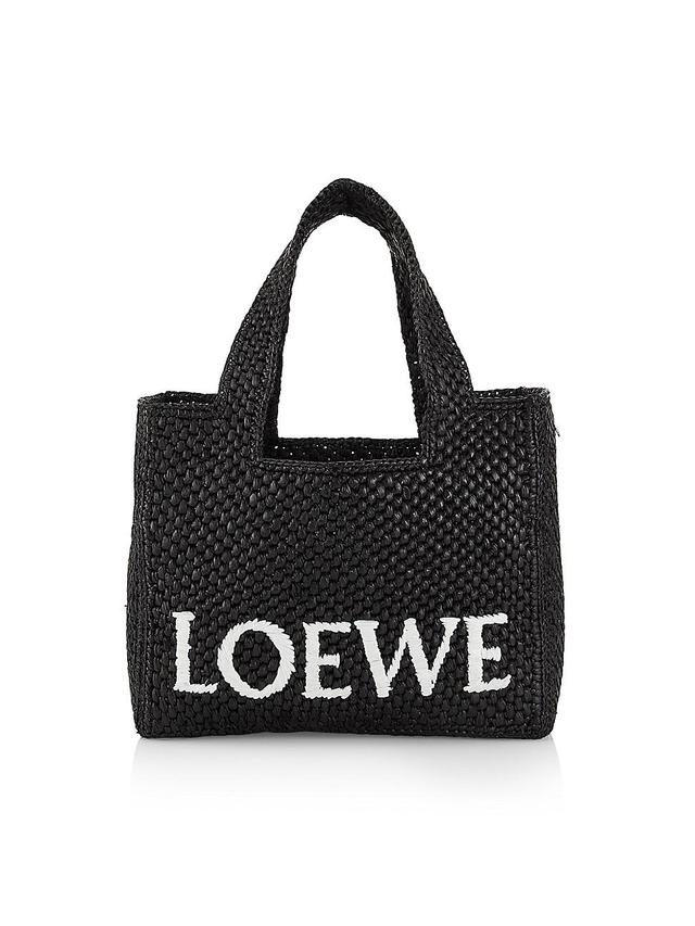 Womens LOEWE x Paulas Ibiza Small Logo Raffia Tote Bag Product Image