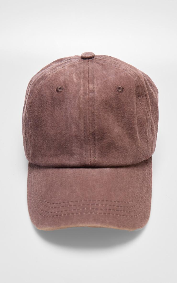 Chocolate Washed Denim Cap Product Image