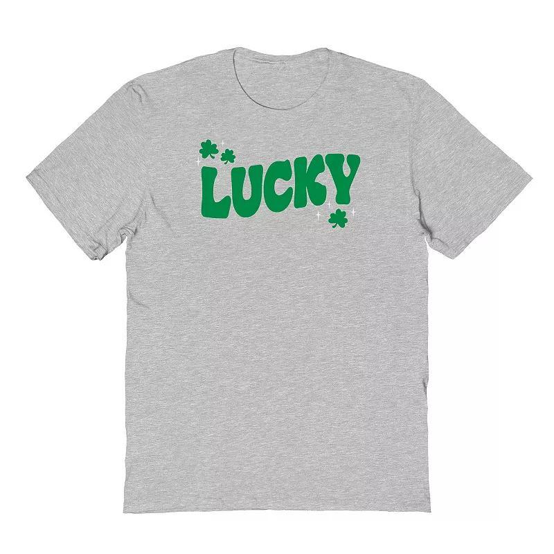 Mens St Patricks Day Lucky Clover Graphic Tee Product Image