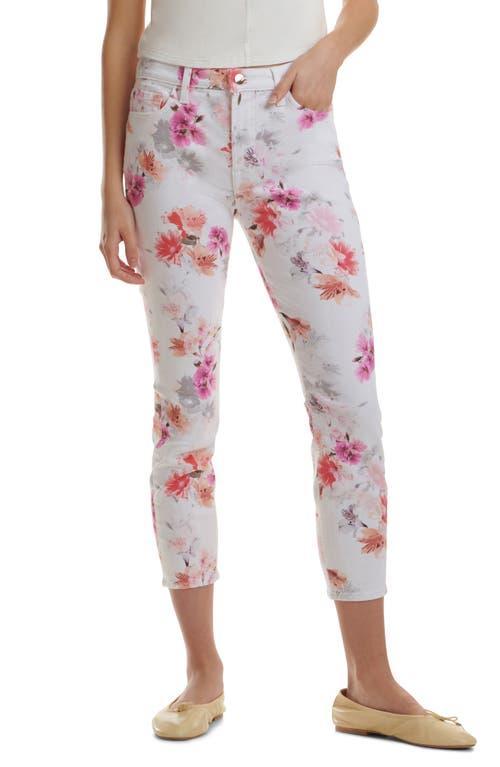 JEN7 by 7 For All Mankind Floral Print Mid Rise Ankle Skinny Jeans Product Image