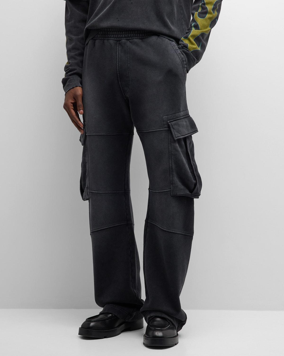 Mens Paneled Cargo Sweatpants Product Image