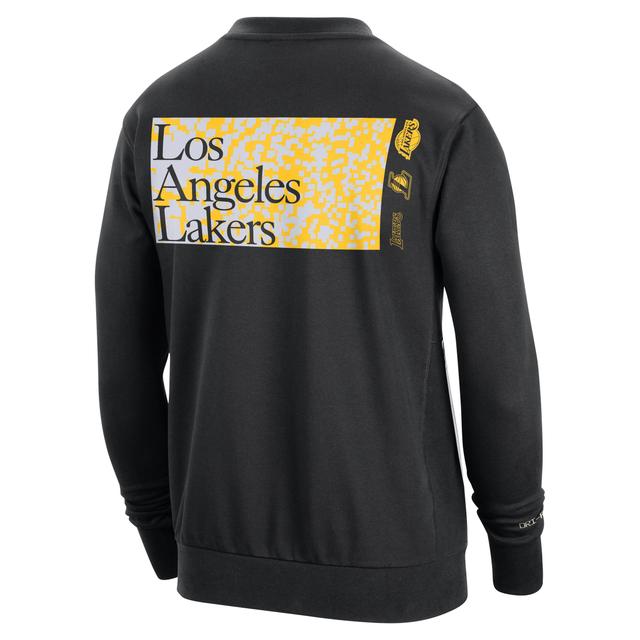 Los Angeles Lakers Standard Issue Nike Men's Dri-FIT NBA Crew-Neck Sweatshirt Product Image