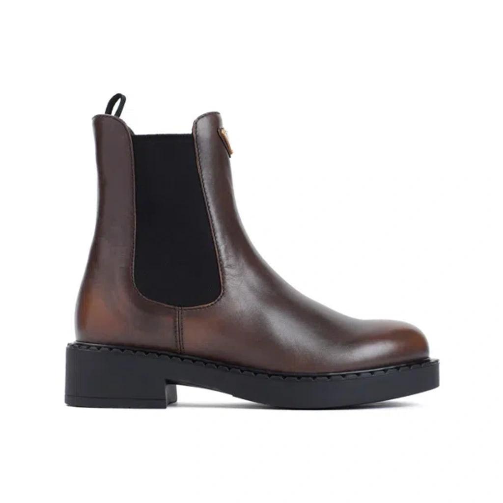 Calf Leather Boots In Brown product image