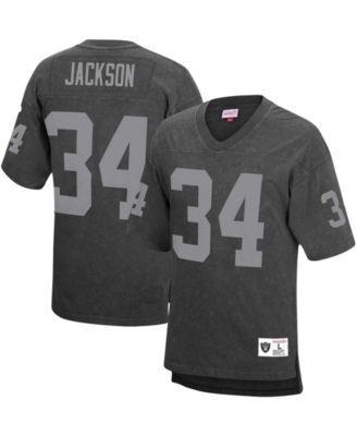 Mens Mitchell & Ness Bo Jackson Black Los Angeles Raiders Retired Player Name & Number Acid Wash Top Product Image