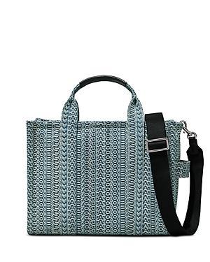 Marc Jacobs The Washed Monogram Denim Medium Tote Bag Product Image