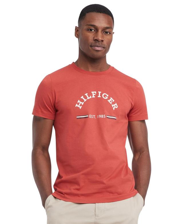 Tommy Hilfiger Mens Slim-Fit Arch Monotype Graphic T-Shirt Product Image