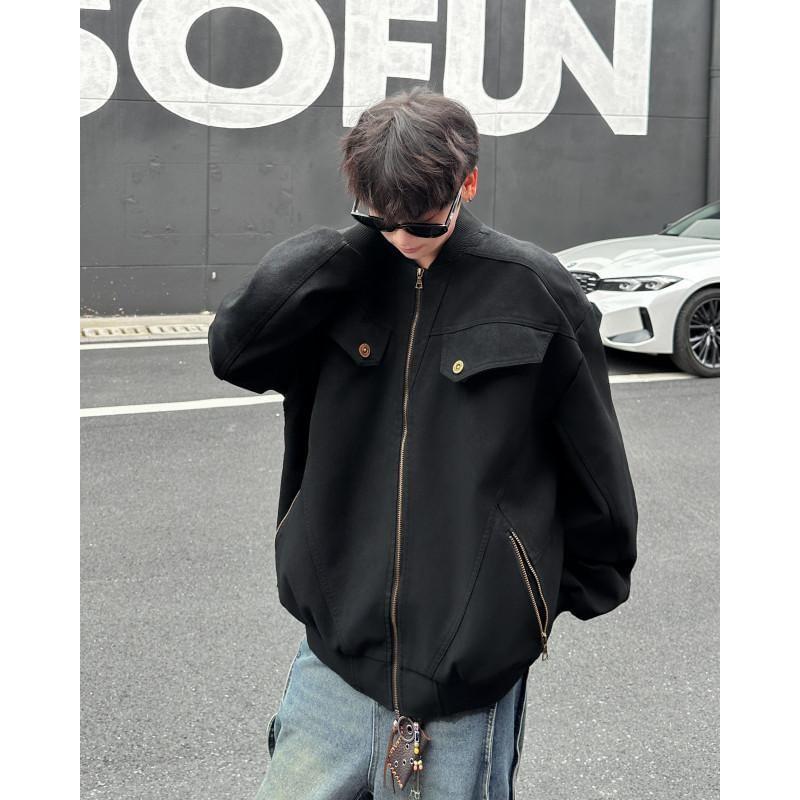 Pocketed Zip-Up Jacket Product Image