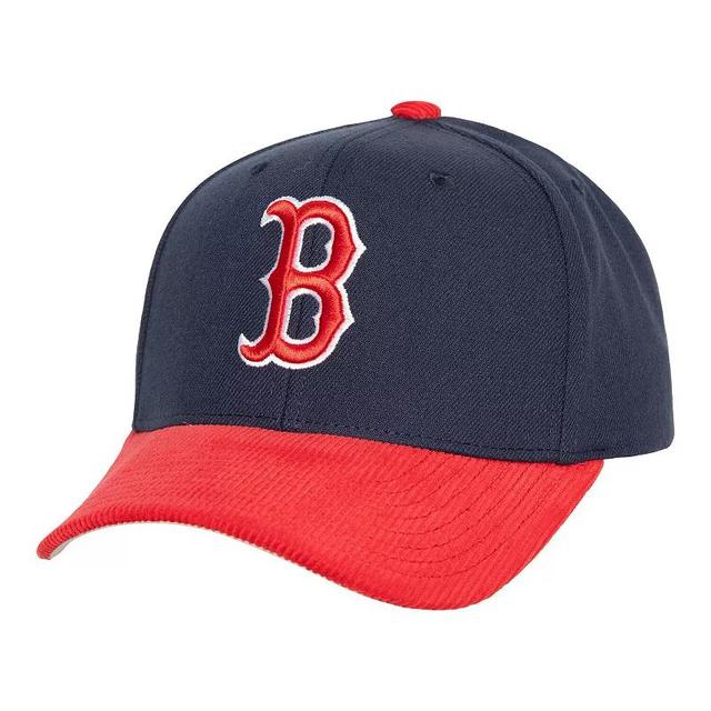 Mens Mitchell & Ness Boston Red Sox Corduroy Pro Snapback Hat, Blue Product Image