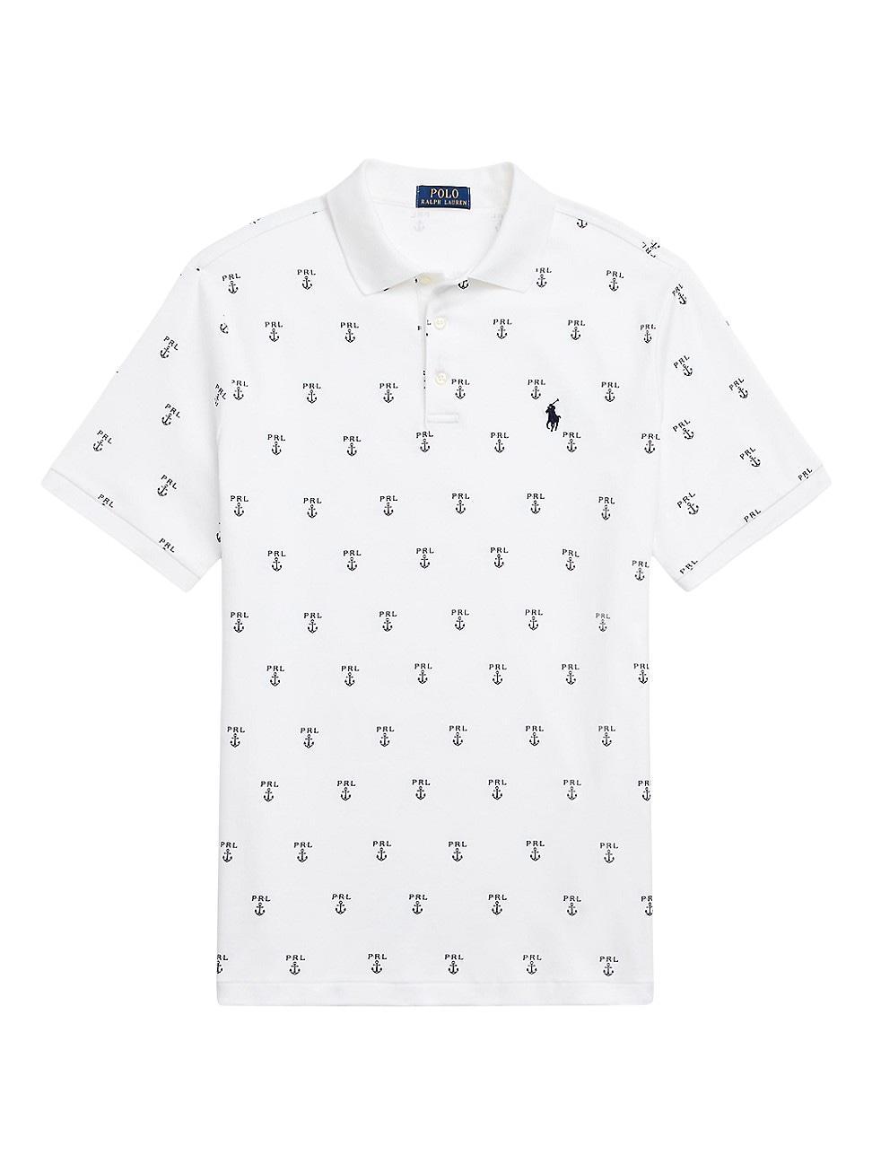 Polo Ralph Lauren Classic Fit Printed Soft Cotton Polo Shirt (Classic Anchor/ ) Men's Short Sleeve Knit Product Image