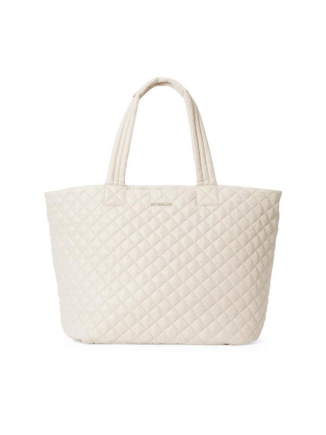 Womens Large Metro Deluxe Quilted Nylon Tote Bag Product Image