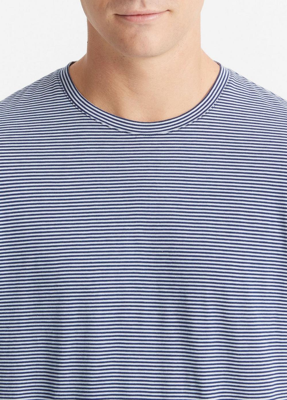 Stripe Pima Cotton Crew Neck T-Shirt Product Image