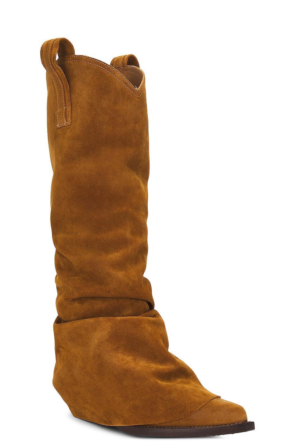 R13 Mid Cowboy Boots in Brown Product Image