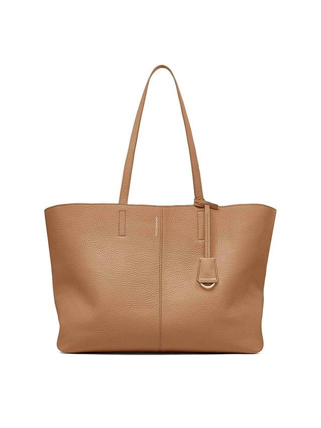 Womens Large Leather Snap Soft Tote Product Image