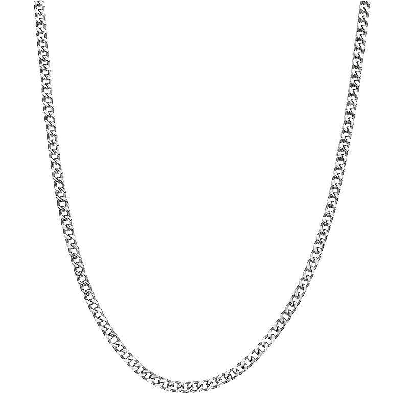 Mens LYNX Stainless Steel 4 mm Foxtail Chain Necklace Product Image