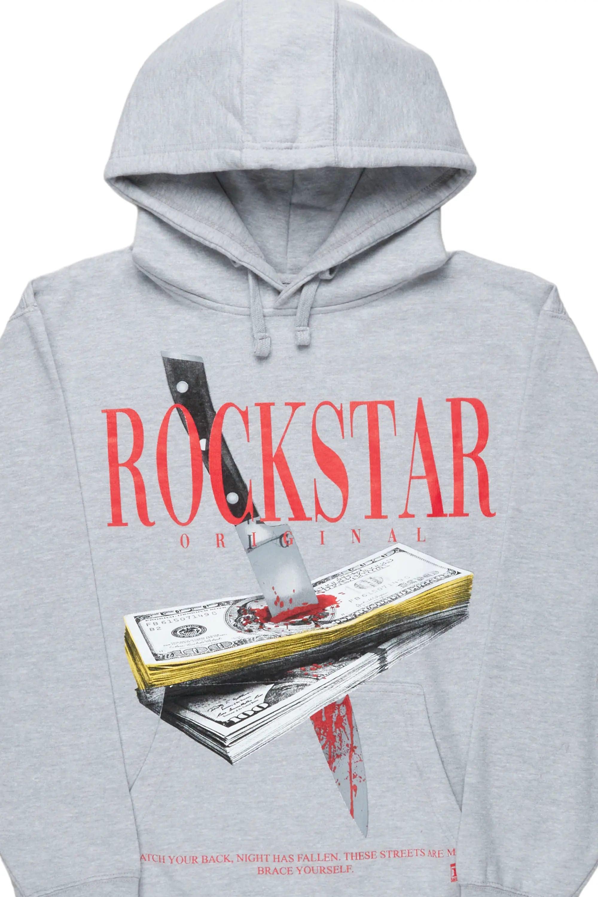 Dayte Nite Heather Grey Graphic Hoodie Male Product Image