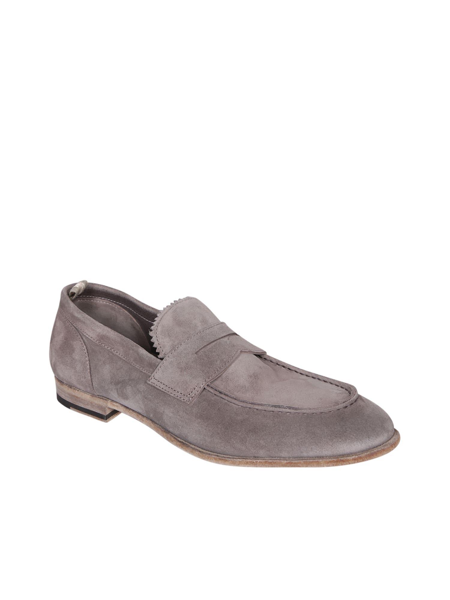 Solitude 001 Suede Loafers In Grey Product Image