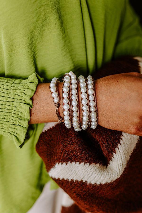 Paris Dreamer Faux Pearl Wrap Bracelet Product Image