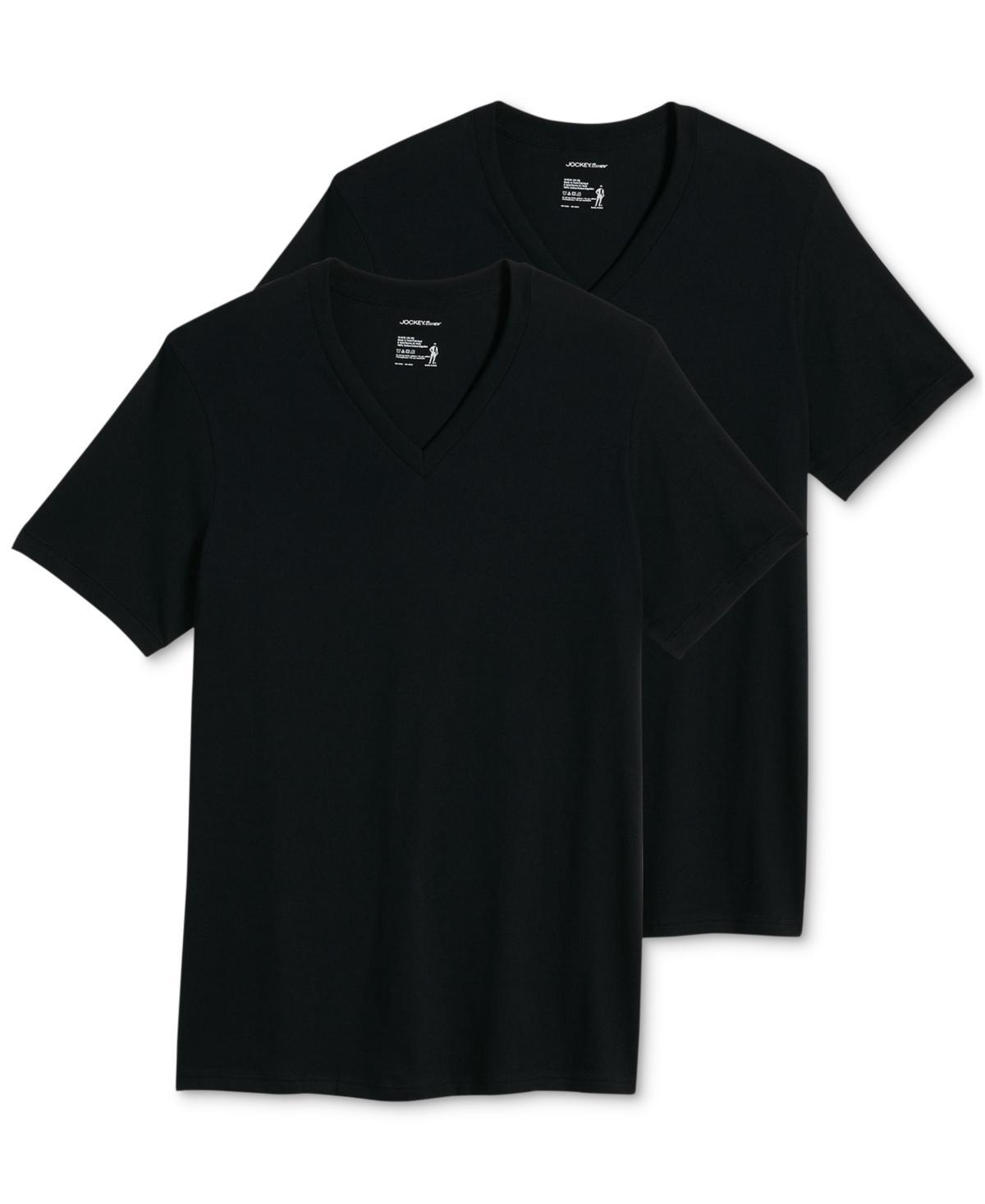 Jockey Mens Big & Tall Classic Tagless V-Neck Undershirt 2-pack Product Image