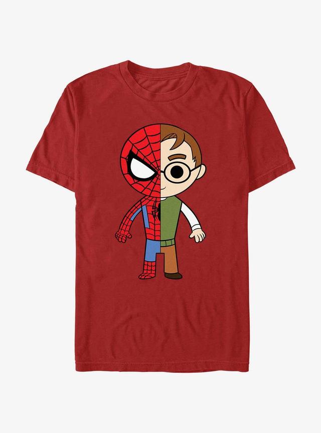 Marvel Spider-Man Peter Parker Split T-Shirt Product Image