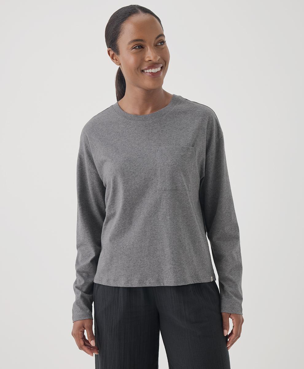 Womens Softspun Long Sleeve Pocket Tee L product image