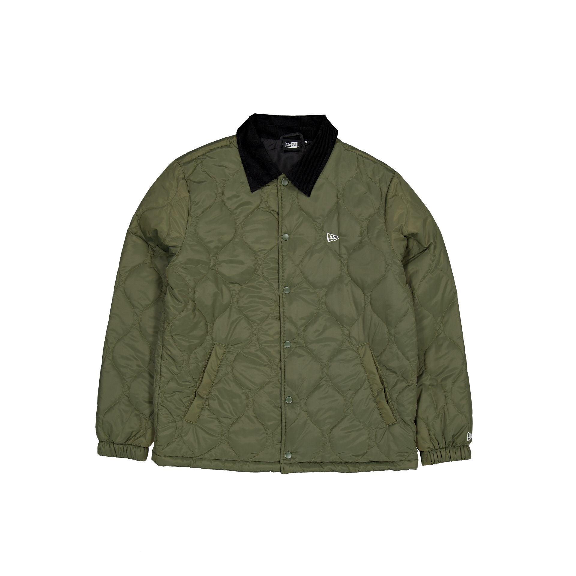 New Era Green Quilted Coach Jacket Male Product Image