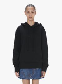 HOODIE WITH LOGO EMBROIDERY in black | JW Anderson US  Product Image