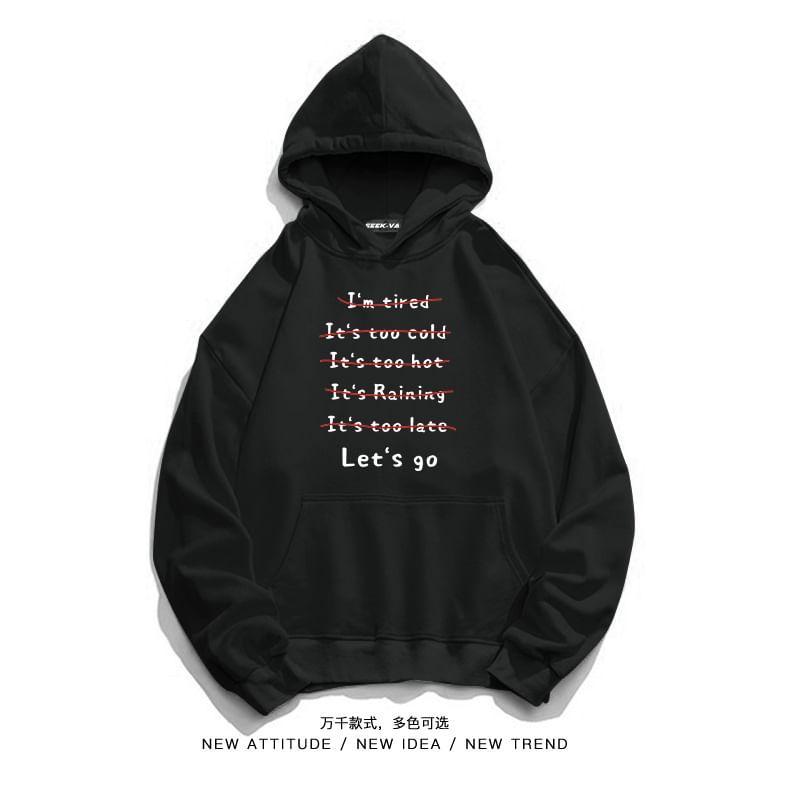 Lettering Print Hoodie Product Image