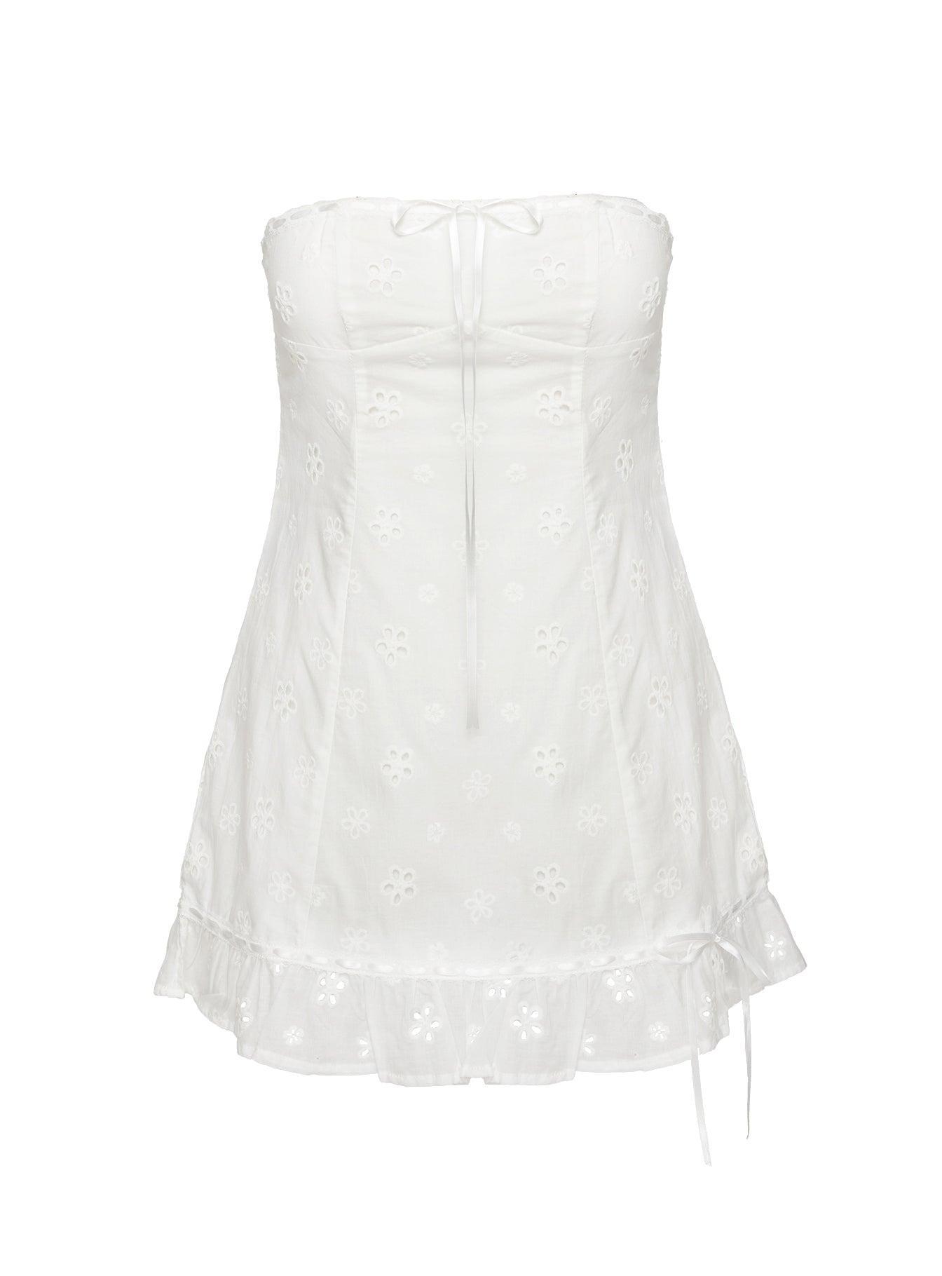 Molloy Strapless Mini Dress White Product Image